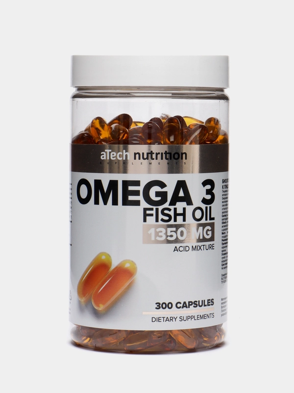 БАД Омега 3 Fish Oil, aTech nutrition, 300 капс