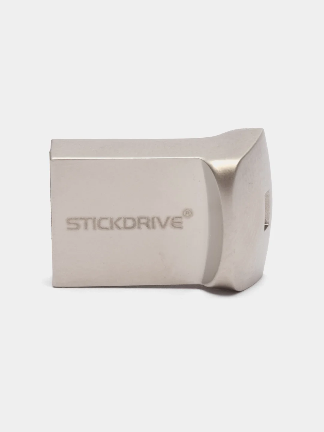 Серый металлик флэшка USB мини металлическая