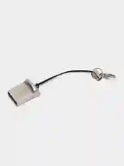 Серый металлик флэшка USB мини металлическая