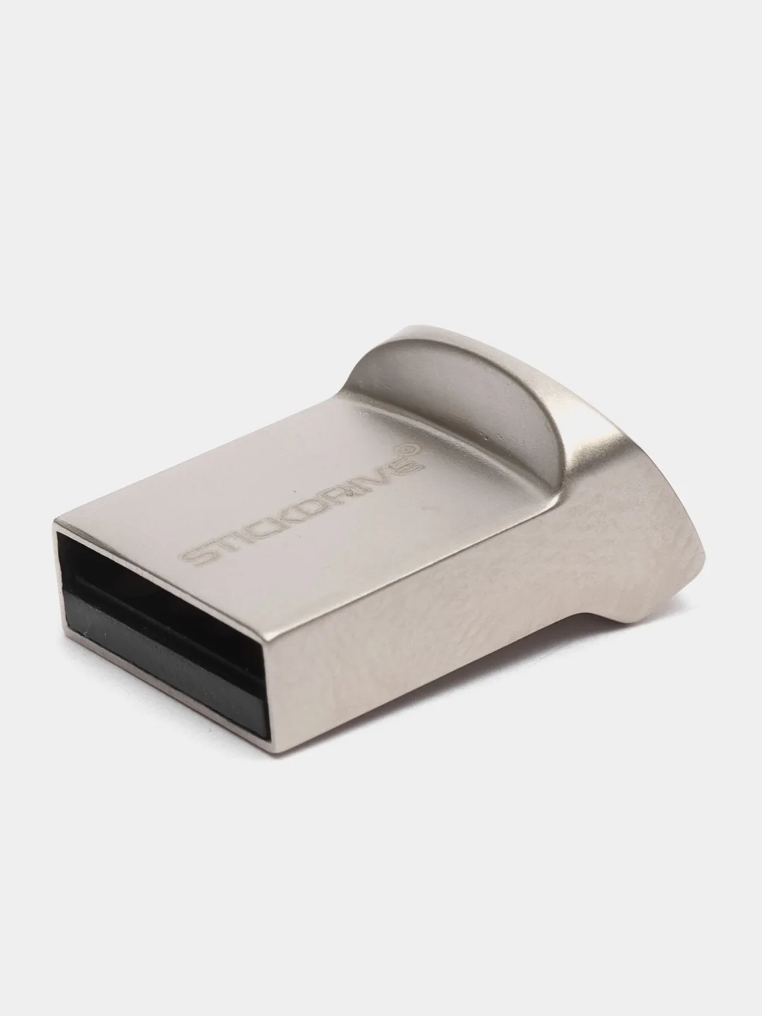 Серый металлик флэшка USB мини металлическая