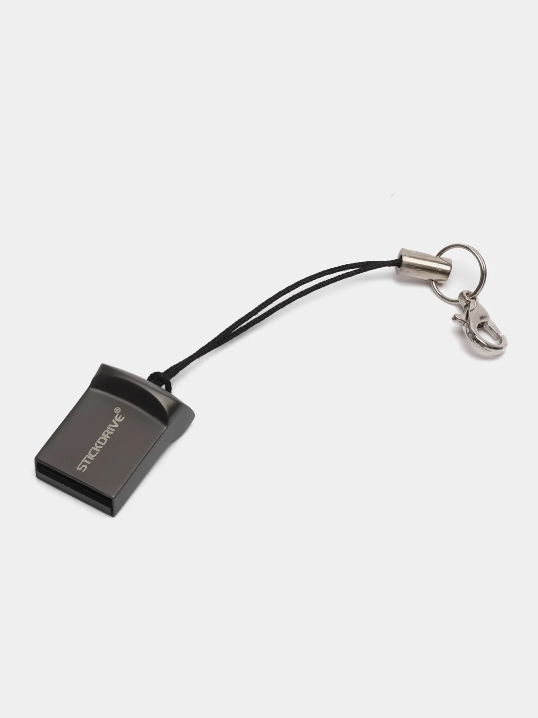 Тёмно-серый флэшка USB мини металлическая