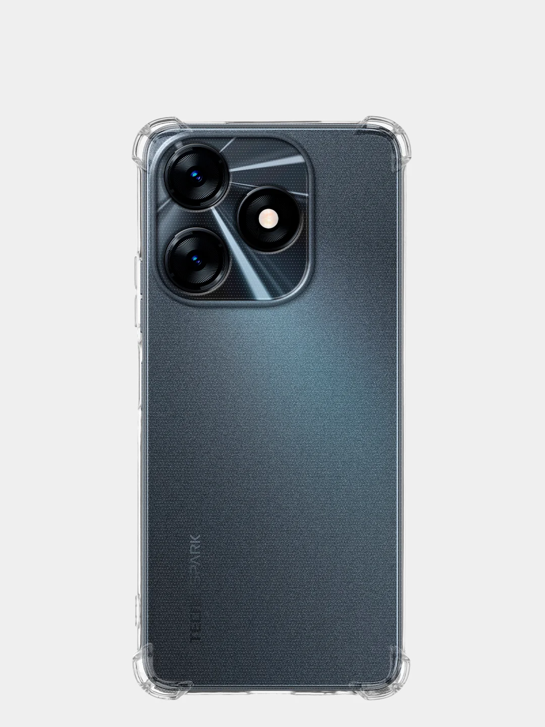 Прозрачный противоударный чехол BROSCORP для Tecno Spark 10, силиконовый, с усиленными углами