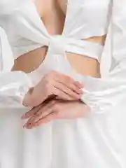 Белый летнее платье-шорты
