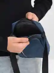 Синий меланж сумка мужская, через плечо