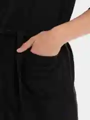 Черный халат домашний мужской вафельный