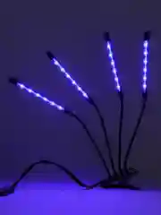 Черный фитолампа для растений светодиодная R-Led, два спектра 4*15 ВТ, с таймером