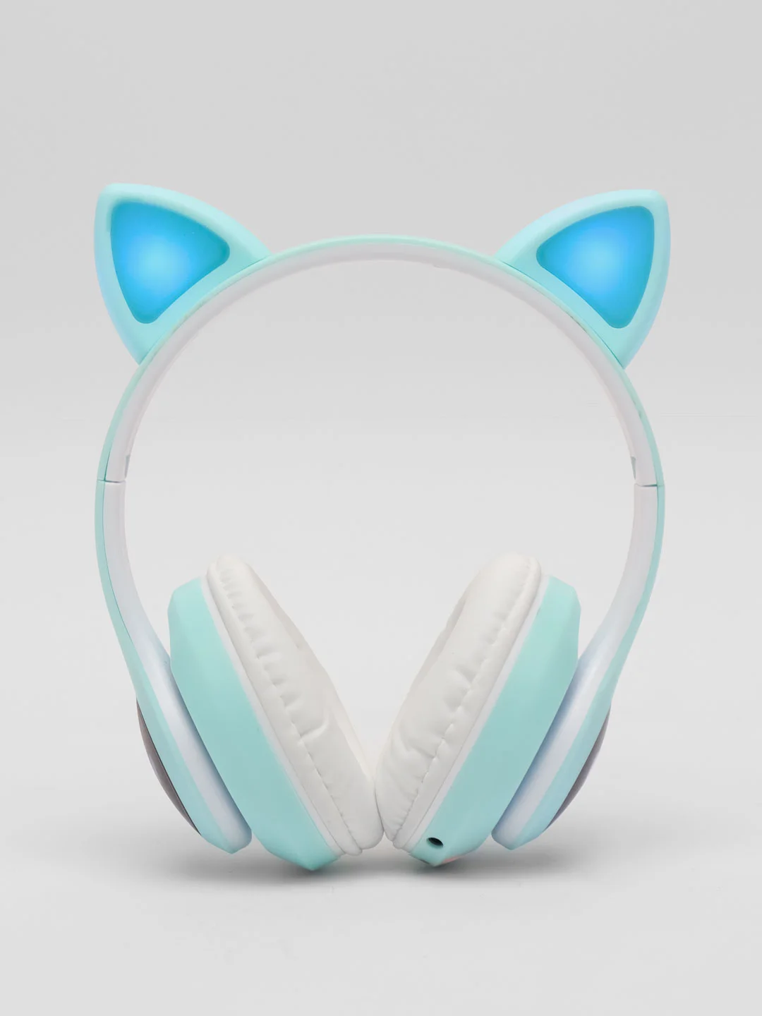 Мятный беспроводные Bluetooth наушники с кошачьими светящимися ушками