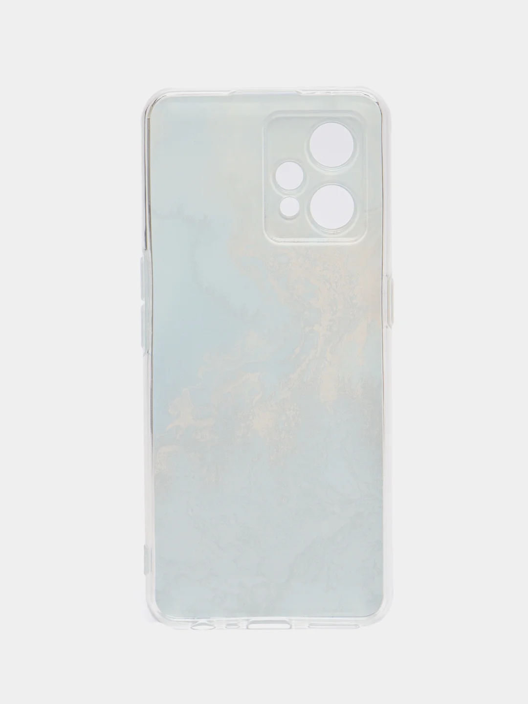Голубой силиконовый чехол на Realme 9/9 Pro Plus / Реалми 9/9 Про Плюс с рисунком, защита камеры