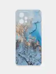 Голубой силиконовый чехол на Realme 9/9 Pro Plus / Реалми 9/9 Про Плюс с рисунком, защита камеры