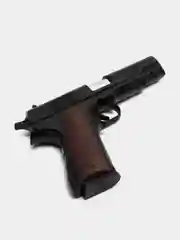 Угольный пистолет игрушечный Colt с глушителем, кольт оружие, подарок на 23 февраля