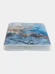 Голубой силиконовый чехол для Xiaomi 12 Lite / Сяоми 12 Лайт прозрачный, с рисунком, защита камеры