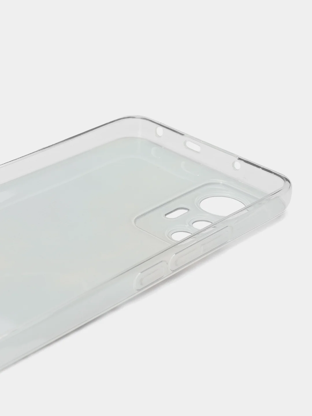 Голубой силиконовый чехол для Xiaomi 12 Lite / Сяоми 12 Лайт прозрачный, с рисунком, защита камеры