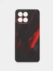 Красный силиконовый чехол для Huawei Honor X6/X6s / Хонор Х6/X6s с рисунком, защита камеры