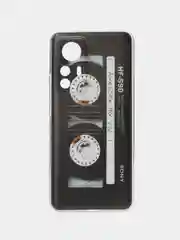 Хром силиконовый чехол для Xiaomi 12T Pro / Сяоми 12Т Про прозрачный, с рисунком, защита камеры