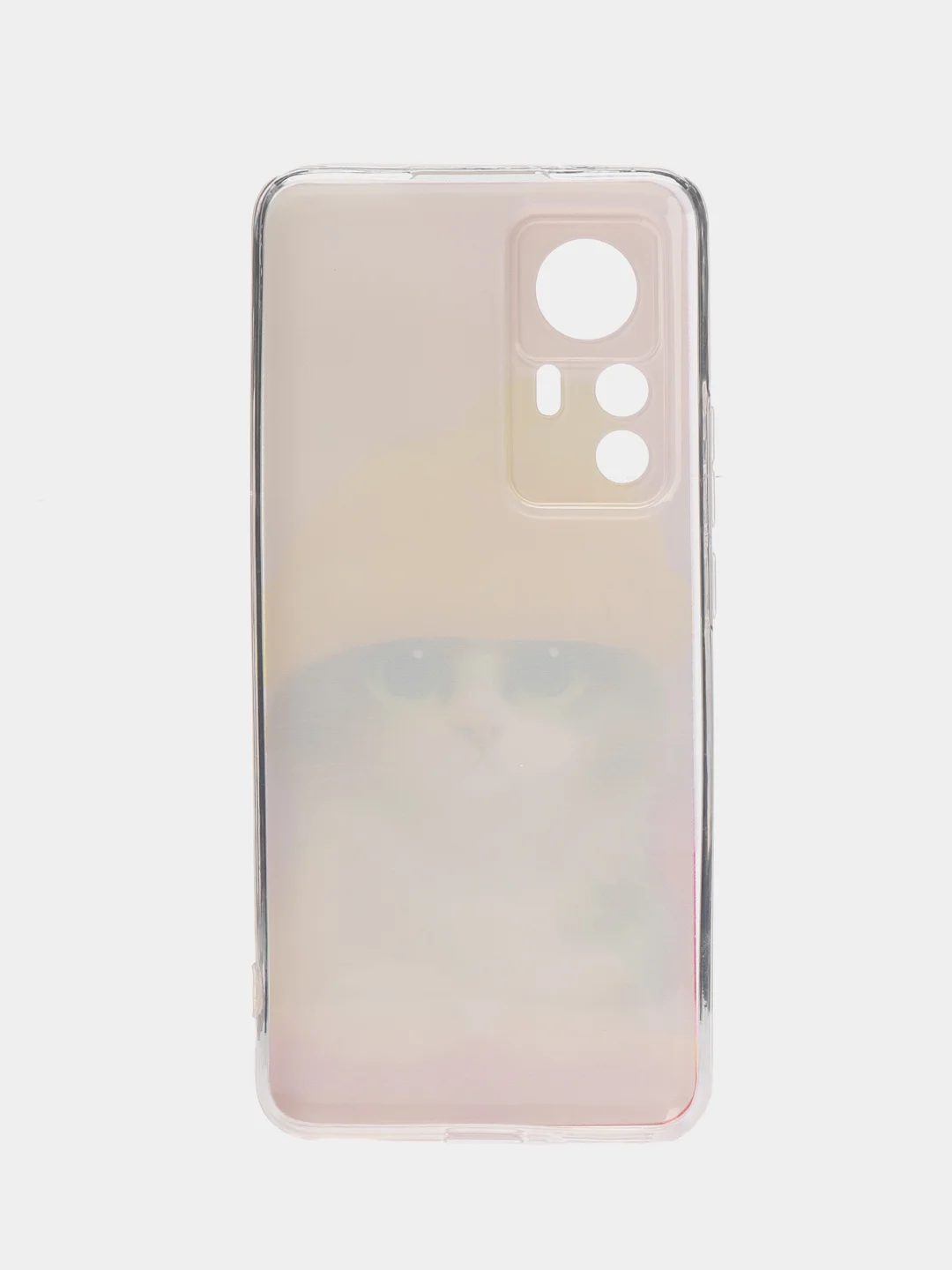 Желтый силиконовый чехол для Xiaomi 12T Pro / Сяоми 12Т Про прозрачный, с рисунком, защита камеры