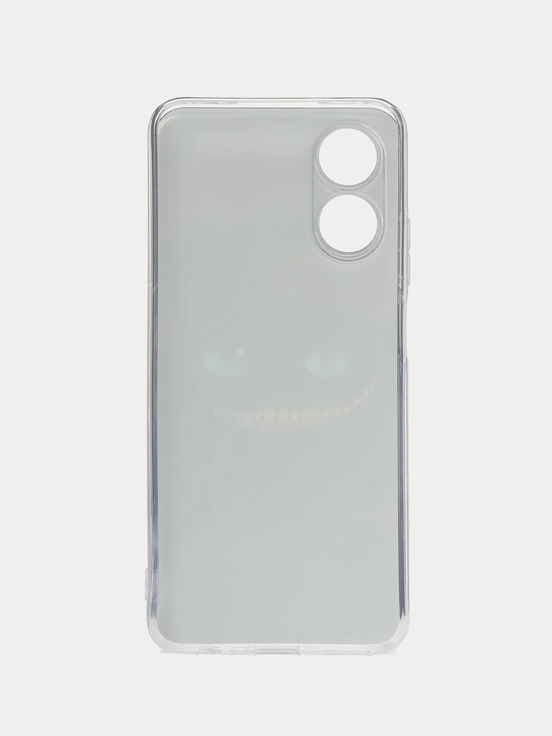 Черный силиконовый чехол на Oppo A17 / Оппо А17 прозрачный, с рисунком, защита камеры