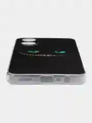 Черный силиконовый чехол на Oppo A17 / Оппо А17 прозрачный, с рисунком, защита камеры