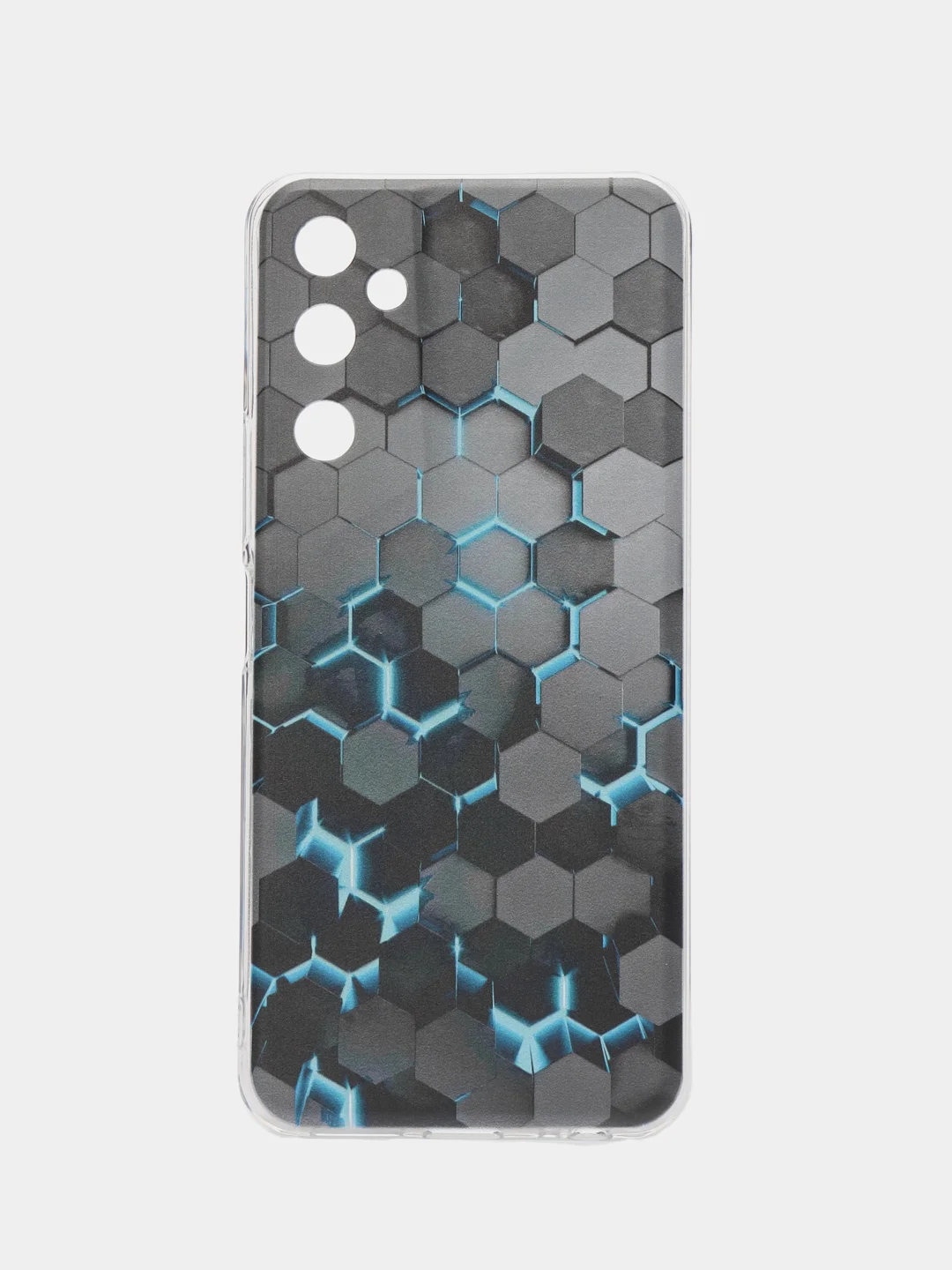 Бирюзовый чехол на Tecno Pova Neo 2 / Текно Пова Нео 2 прозрачный, с рисунком, защита камеры