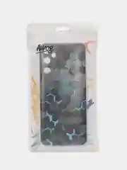 Бирюзовый чехол на Tecno Pova Neo 2 / Текно Пова Нео 2 прозрачный, с рисунком, защита камеры
