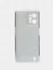 Бирюзовый силиконовый чехол на Realme C31 / Реалми С31/ прозрачный, с рисунком, защита камеры