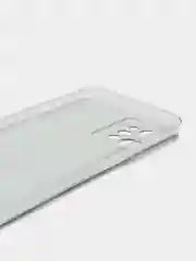 Бирюзовый силиконовый чехол на Realme C31 / Реалми С31/ прозрачный, с рисунком, защита камеры