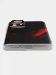Красный силиконовый чехол для Xiaomi 12T Pro / Сяоми 12Т Про прозрачный, с рисунком, защита камеры