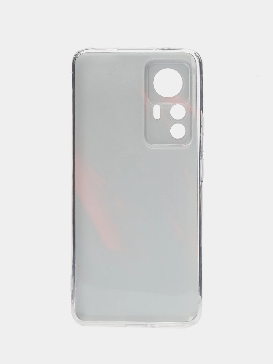 Красный силиконовый чехол для Xiaomi 12T Pro / Сяоми 12Т Про прозрачный, с рисунком, защита камеры