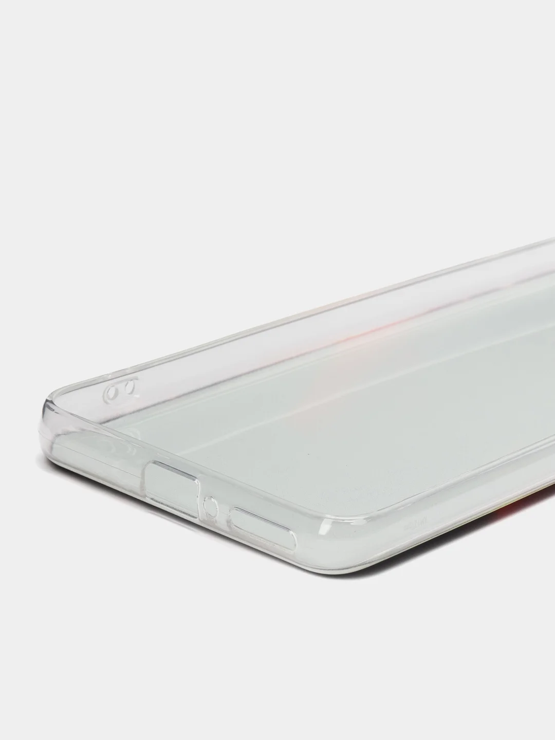 Красный силиконовый чехол для Xiaomi 12T Pro / Сяоми 12Т Про прозрачный, с рисунком, защита камеры
