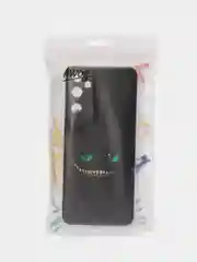 Черный чехол на Tecno Pova Neo 2 / Текно Пова Нео 2 прозрачный, с рисунком, защита камеры