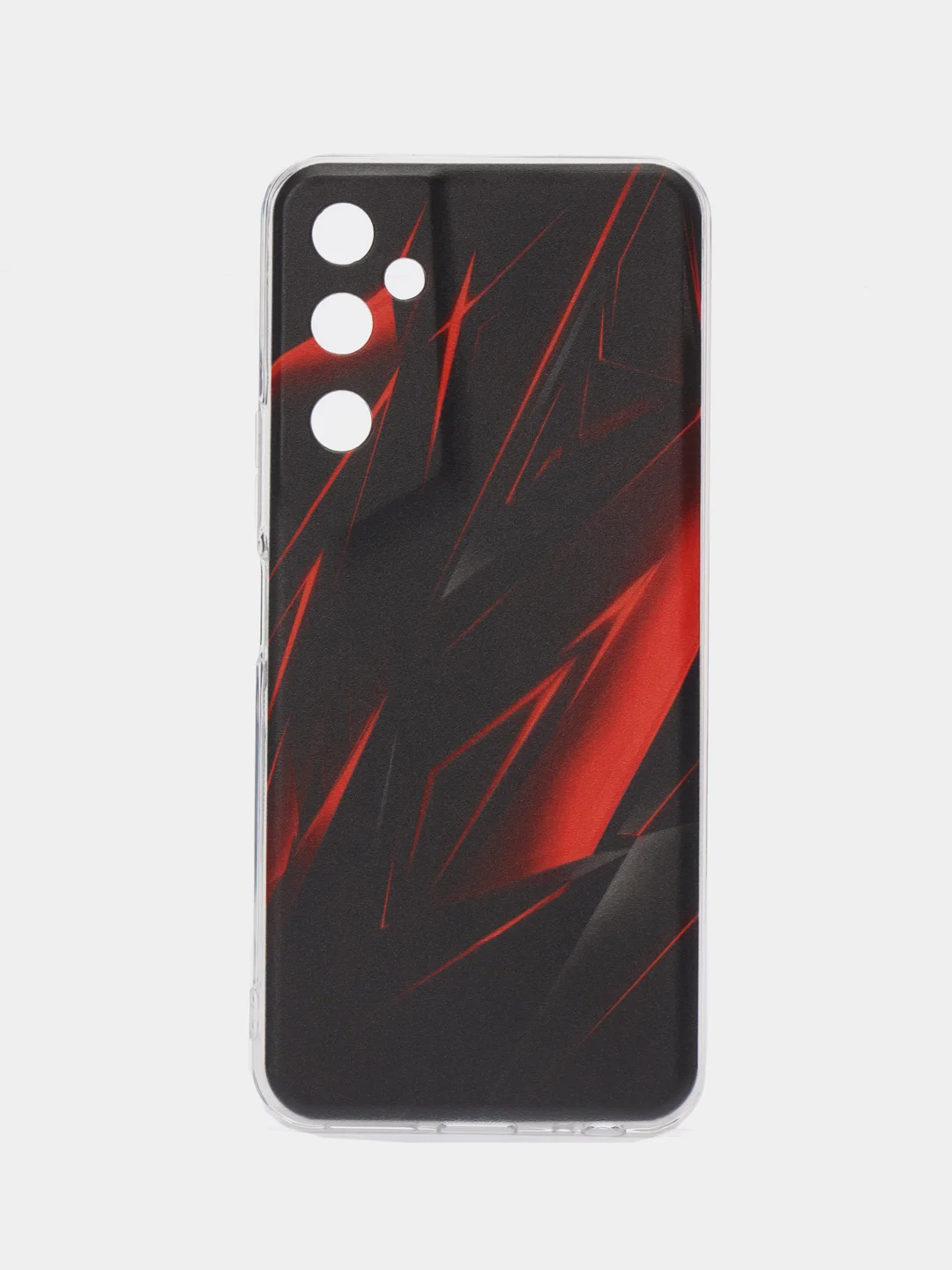 Красный чехол на Tecno Pova Neo 2 / Текно Пова Нео 2 прозрачный, с рисунком, защита камеры