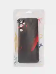 Красный чехол на Tecno Pova Neo 2 / Текно Пова Нео 2 прозрачный, с рисунком, защита камеры