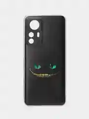 Черный силиконовый чехол для Xiaomi 12T Pro / Сяоми 12Т Про прозрачный, с рисунком, защита камеры