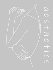 Наклейка "Aesthetics", (эстетика, 18*12 см) без фона, на стекло автомобиля