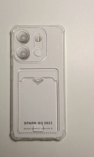 Чехол INFINIX SMART 7 / TECNO SPARK GO 2023 усиленные углы и карман для карты