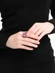 Разноцветный кольцо женское на палец с разными фруктами и камнями, женское украшение
