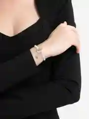 Серебряный жемчужный браслет "Бабочка"