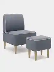 Синий меланж пуф MONOFIX, ОДОС рогожка