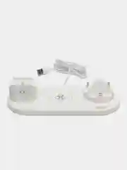 Белый беспроводная зарядка док-станция для iPhone, Android, iWatch и AirPods
