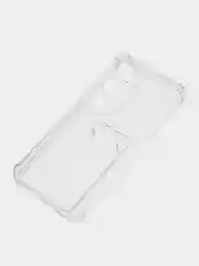 Прозрачный силиконовый чехол для Tecno Pova 4 Pro (Техно Пова 4 Про), с карманом для карт, прозрачный