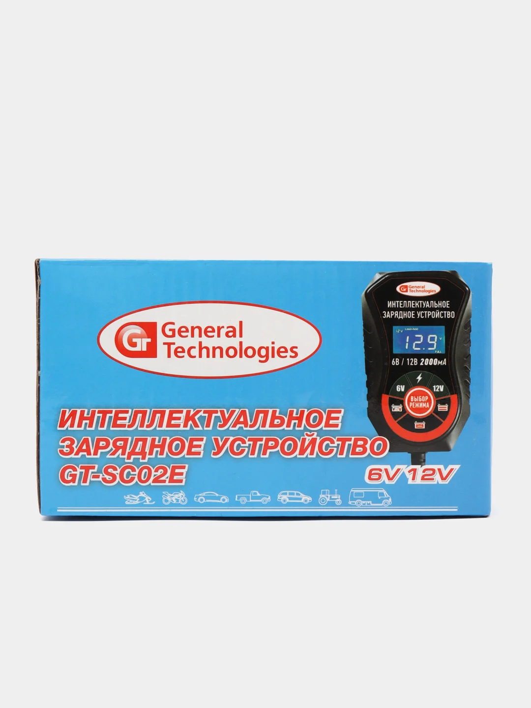 Зарядное устройство GT-SC02E, все АКБ 6-12В, 1.2-40 А/ч