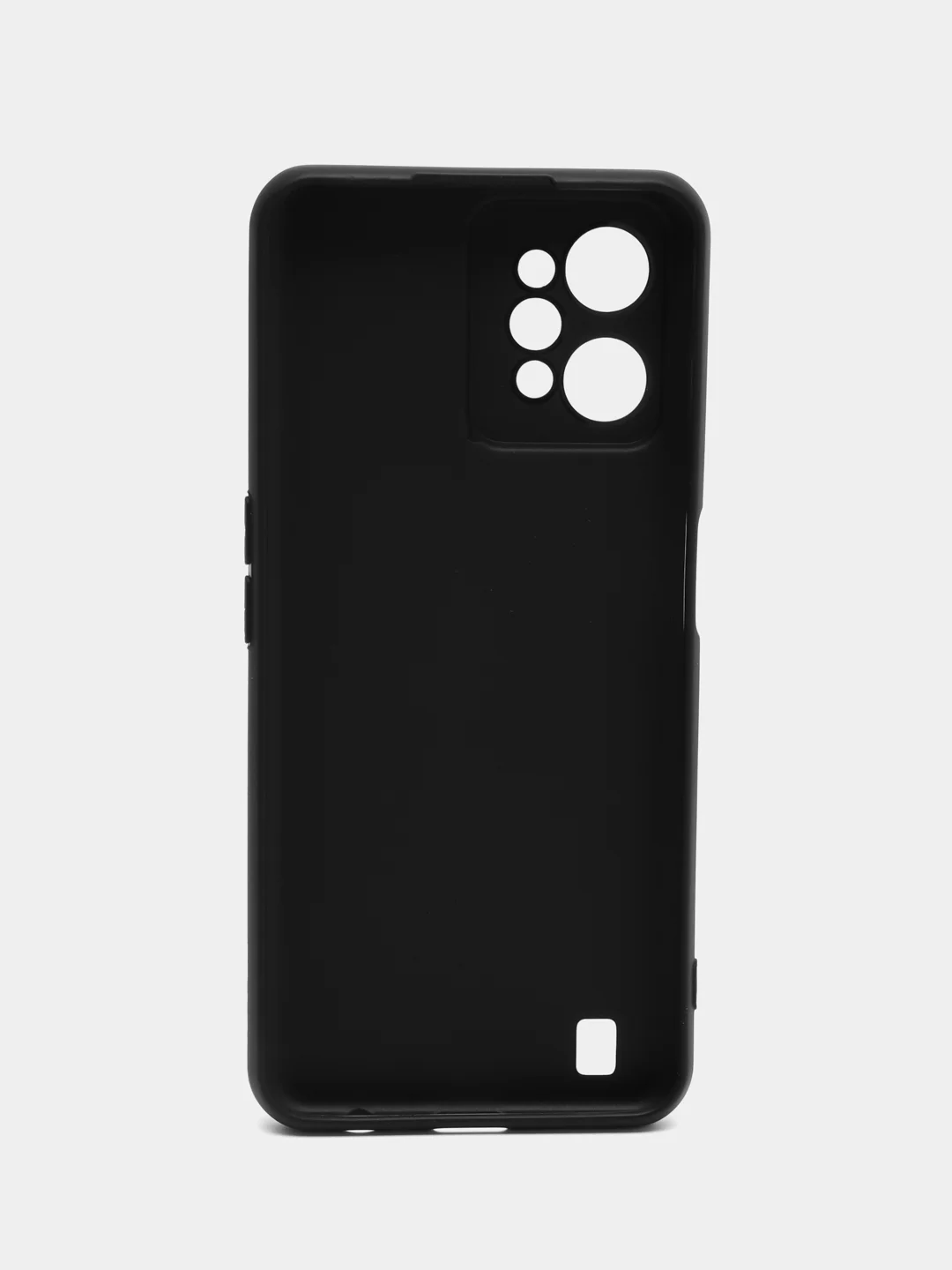 Чехол силиконовый черный на Realme C31, с защитой камеры