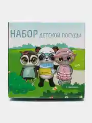 Набор детской посуды Доляна "Совенок", 2 предмета: кружка 230 мл, миска 400 мл