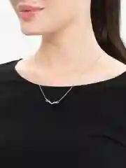 Серебряный цепочка-колье, с различными подвесками, украшение женское, на шею