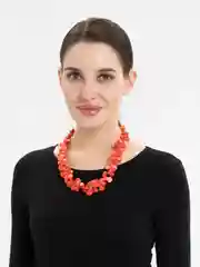 Алый бусы для женщин из натурального коралла