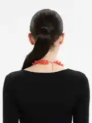 Алый бусы для женщин из натурального коралла