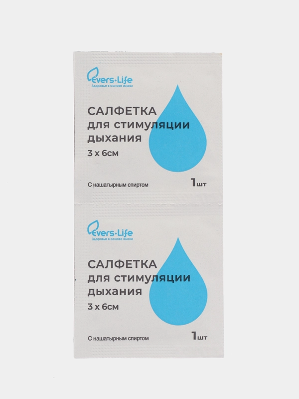 Салфетка для стимуляции дыхания, 3 х 6 см