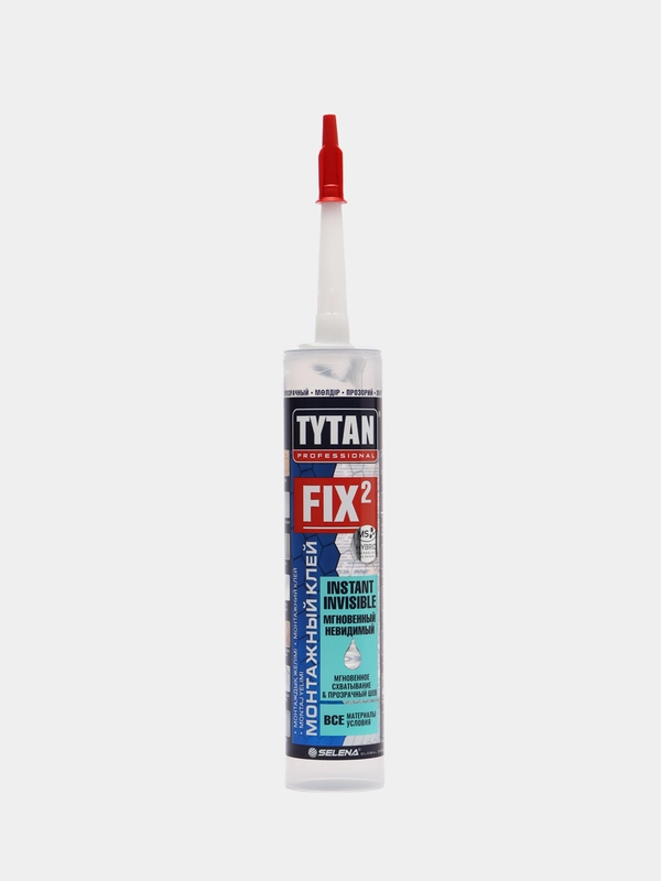 Клей монтажный строительный "TYTAN" Fix2, момент, невидимый, 290 г