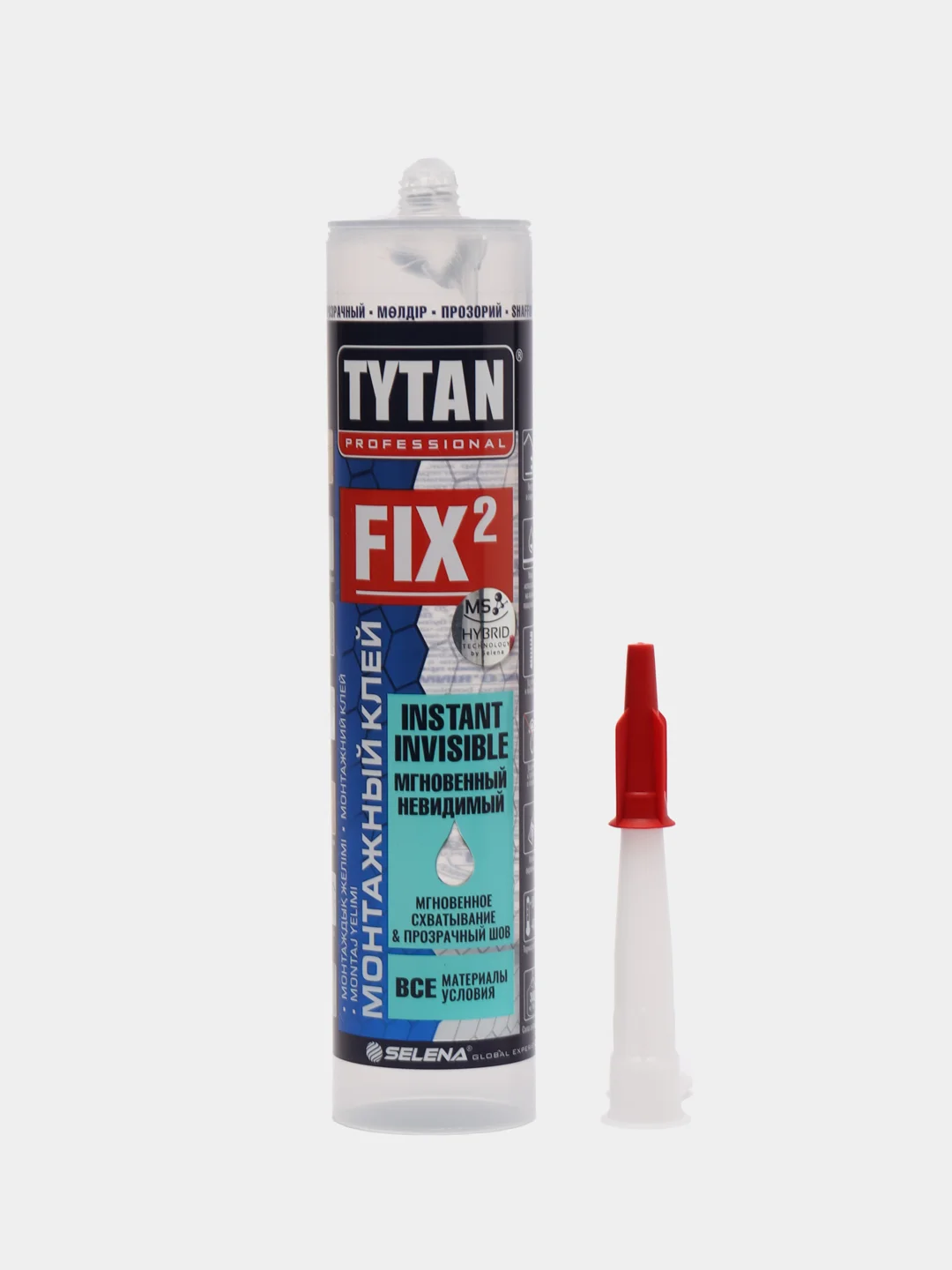 Клей монтажный строительный "TYTAN" Fix2, момент, невидимый, 290 г