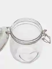 Банка стеклянная для сыпучих продуктов с бугельным замком Доляна "Сердце", 850 мл, 11х14см