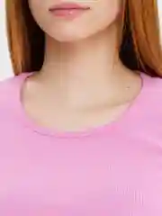 Розовый костюм женский, вечерний, двойка: юбка, топ, в рубчик